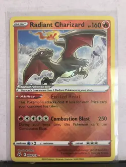Radiant Charizard 020/159 Near Mint Condition Card Pokemon TCG! Read Desc! - Image 1