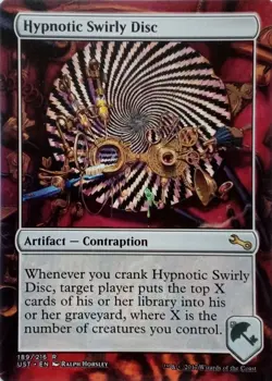 189/216 HYPNOTIC SWIRLY DISC RARE UNSTABLE MTG CARD - Image 1