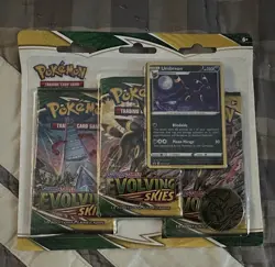 Pokemon Sword & Shield Evolving Skies 3 Pack Blister + Umbreon Promo Card - Image 1