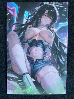 Matchmaker 2 Spicy Waifu NSFW A5 Size Card Board Unknown Long Hair Sexy Jeans - Image 1