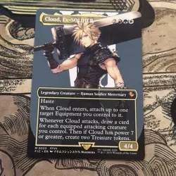 Cloud, Ex- SOLDIER Extended Art, MTG Single, FIN 0202 Mythic Near Mint - Image 1