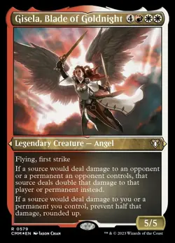 1x Gisela, Blade of Goldnight - Foil Etched Moderate Play MTG Magic - Kid Icarus - Image 1