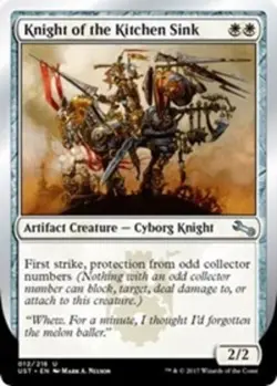 1x Knight of the Kitchen Sink (D) - Foil Moderate Play MTG Magic - Kid Icarus - - Image 1