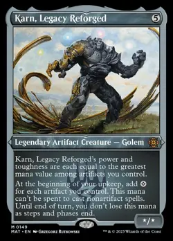 1x Karn, Legacy Reforged - Foil Etched Moderate Play MTG Magic - Kid Icarus - - Image 1