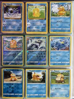 Pokemon Card Species Set Lot - 9x Unique Cards / Psyduck Family - Image 1