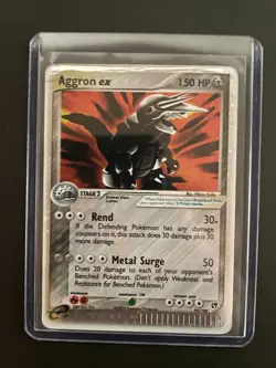 2003 Pokemon Aggron ex 95/100 Sandstorm Holo HP - Image 1
