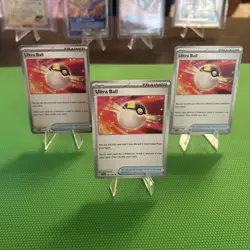 3x Ultra Ball 196/198 Pokemon TCG Scarlet & Violet Base Set- Playset - Image 1