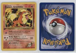 Blaine's Growlithe 1st Ed. Pokemon Gym Challenge #62 2000 1ii5 - Image 3