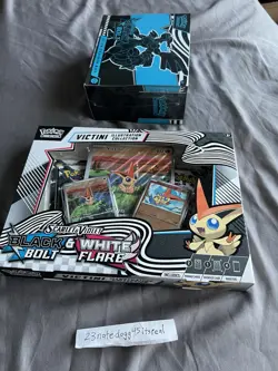 Pokemon Scarlet & Violet Black Bolt ETB With Victini Illustration Collection - Image 1
