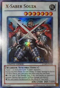 Yugioh 2013 X-Saber Souza UR Holo Bleed 🩸 Limited Ed. JUMP-EN058 Near Mint - Image 1