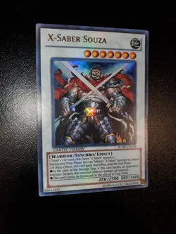 Yugioh 2013 X-Saber Souza UR Holo Bleed 🩸 Limited Ed. JUMP-EN058 Near Mint - Image 2