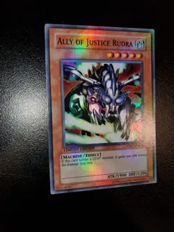 Yugioh 2009 Ally Of Justice Rudra SR Holo Bleed🩸LimitedEd. HA01-EN016 Near Mint - Image 2