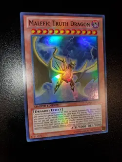 Yugioh 2012 Malefic Truth Dragon SR Holo Bleed🩸Limited Ed. CT09-EN016 Near Mint - Image 2
