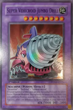 Yugioh 2006 Super Vehicroid Jumbo Drill SR 1st Ed. POTD-EN036 Near Mint - Image 1