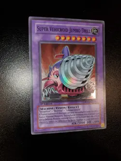 Yugioh 2006 Super Vehicroid Jumbo Drill SR 1st Ed. POTD-EN036 Near Mint - Image 2