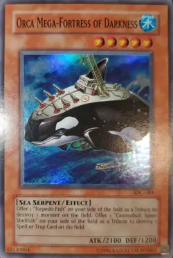 Yugioh 2004 Orca Mega-Fortess Of Darkness SR OG Print IOC-084 Near Mint - Image 1