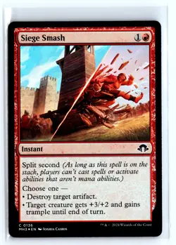 FOIL Siege Smash Modern Horizons 3 Common - MTG Magic the Gathering Card - Image 1