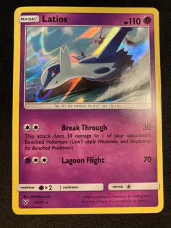 Pokemon LATIOS Card 41/73 Holo Rare Shinning Legends NM English TCG - NM - Image 1