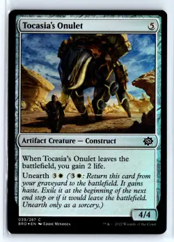 FOIL Tocasia's Onulet The Brothers' War - MTG Magic the Gathering Card - Image 1