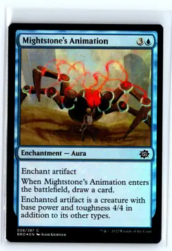 FOIL Mightstone's Animation The Brothers' War - MTG Magic the Gathering Card - Image 1