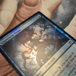 FOIL U 0057 Gigastorm Titan Elemental Uncommon Edge of Eternities MTG Card - Image 2