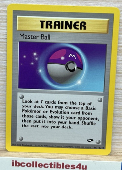 Gym Challenge 116/132 Trainer-Master Ball Pokemon Card UNLIMITED EDITION Card NM - Image 1