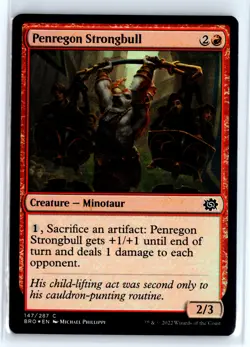 FOIL Penregon Strongbull The Brothers' War - MTG Magic the Gathering Card - Image 1