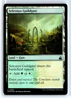 FOIL Selesnya Guildgate 286 Ravnica Remastered - MTG Magic the Gathering Card - Image 1