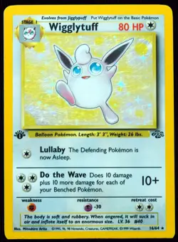 1st Edition Wigglytuff 16/64 MP Jungle Pokemon Card - Image 1