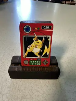 Raichu No. 026 Pokemon Pokedex Mini Card Zukan Japanese Nintendo Card - Image 1