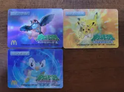 Pikachu Starly Piplup Pokemon 3D-lenticular Promo Card McDonald's Nintendo Japan - Image 2