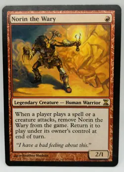 MTG Norin the Wary Time Spiral 171/301 LP Lightly Played Rare Magic Card - Image 1