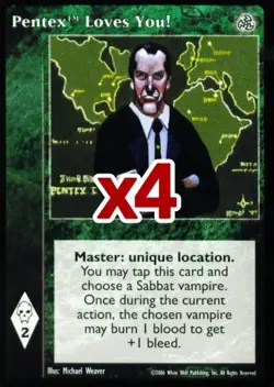 Lot of 4 cards: Pentex(TM) Loves You! [Third set] - VTES card - Image 1