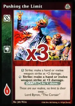 Lot of 3 cards: Pushing the Limit [Third set] - VTES card - Image 1