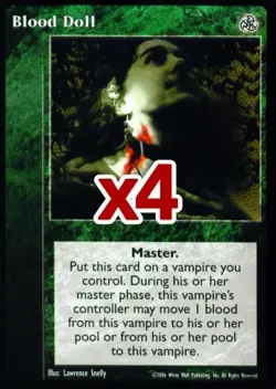 Lot of 4 cards: Blood Doll [Third set] - VTES card - Image 1