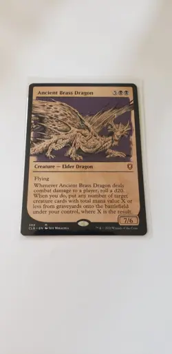 Ancient Brass Dragon *Showcase* - CLB-BF - NM - Magic The Gathering - MTG - Image 1