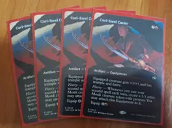 4x Cori-Steel Cutter TDM 343 Rare Borderless Tarkir Dragonstorm NM x4 MTG - Image 1