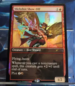 Slickshot Show-Off OTJ Store Championship Foil NM PROMO MTG - Image 1