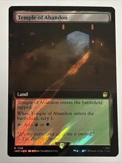MTG Doctor Who Temple of Abandon Extended Art Surge Foil 1114 NM Rare - Image 1