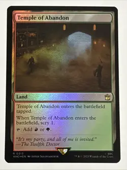 MTG Universes Beyond: Doctor Who Temple of Abandon Foil 0313 NM Rare - Image 1