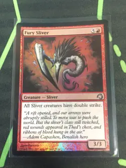 MTG Magic The Gathering Fury Sliver Foil Premium Commander - Image 1