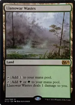 244/269 LLANOWAR WASTES RARE CORE SET 2015 MTG CARD - Image 1