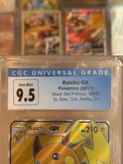 2017 Pokemon Raichu GX SM90 Full Art Black Star Promo Shining Legends - CGC 9.5 - Image 2