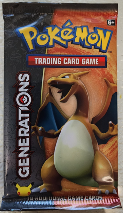 POKEMON GENERATIONS BOOSTER PACK CHARIZARD ARTWORK UNOPENED - Image 1