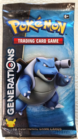 POKEMON GENERATIONS BOOSTER PACK BLASTOISE ARTWORK UNOPENED - Image 1