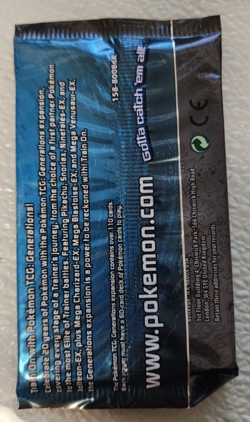 POKEMON GENERATIONS BOOSTER PACK BLASTOISE ARTWORK UNOPENED - Image 2