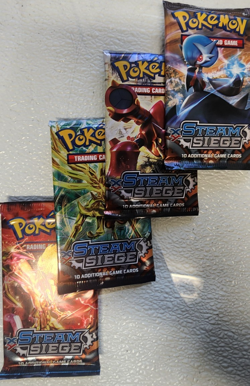 POKEMON XY STEAM SIEGE BOOSTER PACK ART SET OF (4) UNOPENED BOOSTER PACKS - Image 3