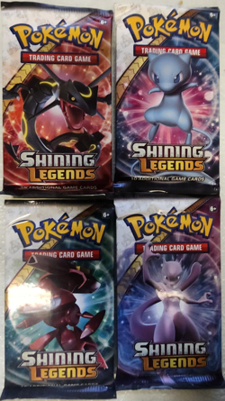 POKEMON SHINNING LEGENDS BOOSTER PACK ART SET OF (4) UNOPENED - Image 1
