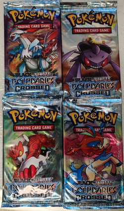 POKEMON BLACK & WHITE BOUNDARIES CROSSED BOOSTER PACK ART SET OF (4) UNOPENED - Image 1