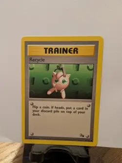 Pokemon Fossil 1999 Trainer Cards: Energy Search 59, Gambler 60, Recycle 61 - LP - Image 3